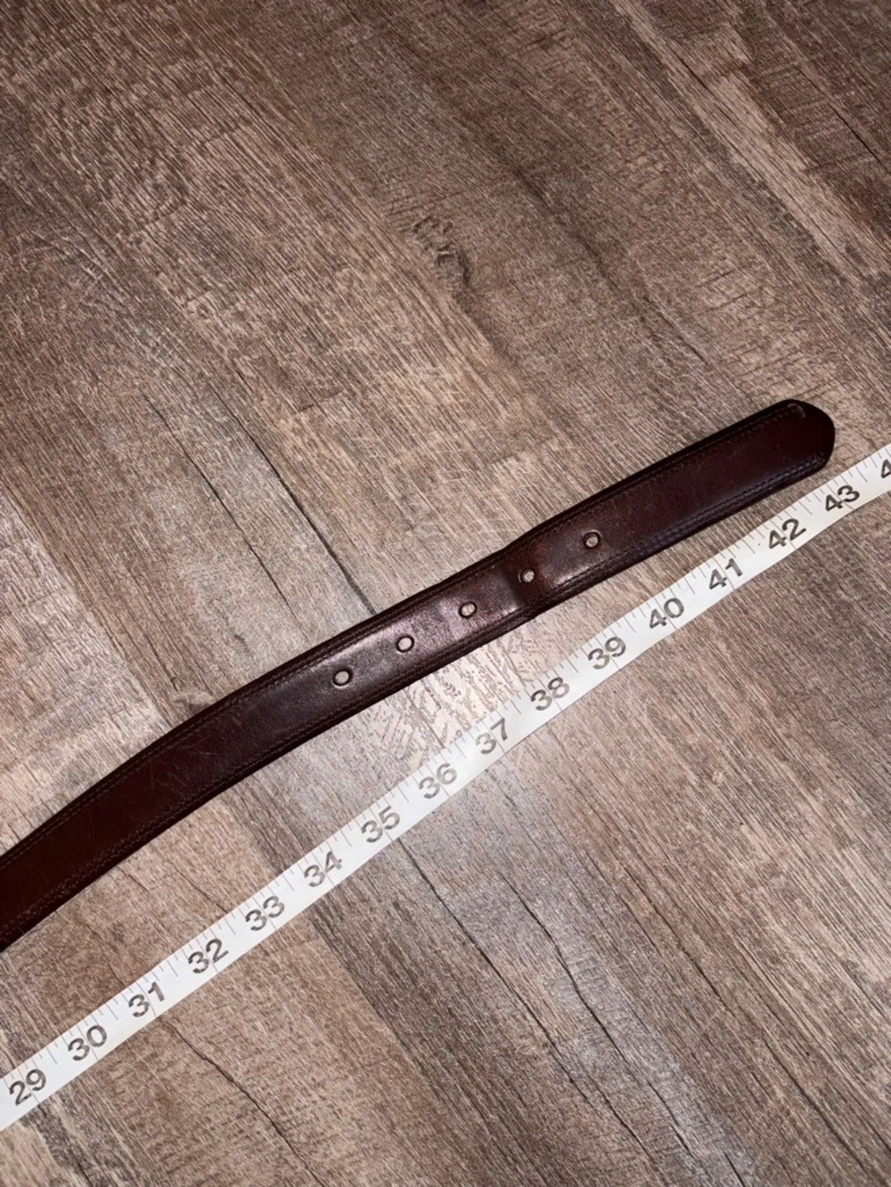 Coach Brown Leather Belt with Silver Metal Buckle
